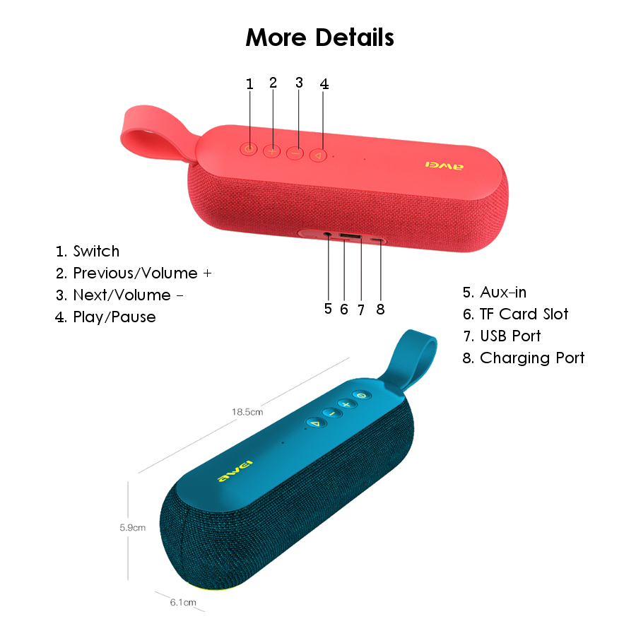 Awei-Y230-Portable-Outdoor-2000mAh-TF-Card-AUX-Stereo-Lossless-Sound-V42-Bluetooth-Speaker-With-Mic-1242480