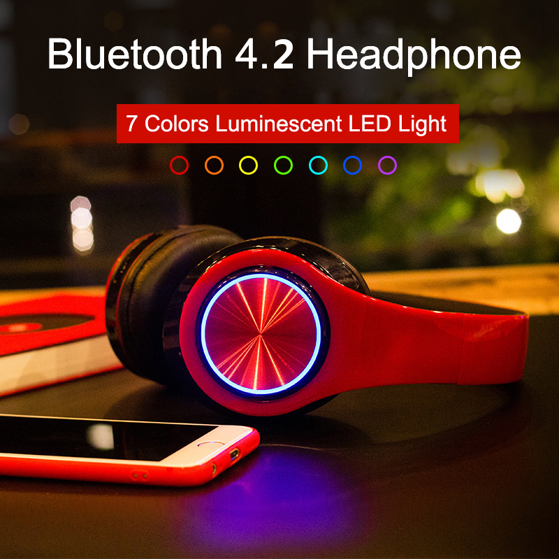 Bakeey-BH3-Foldable-LED-Flashing-Stereo-Bluetooth-Headphone-Heavy-Bass-AUX-TF-Card-1270402