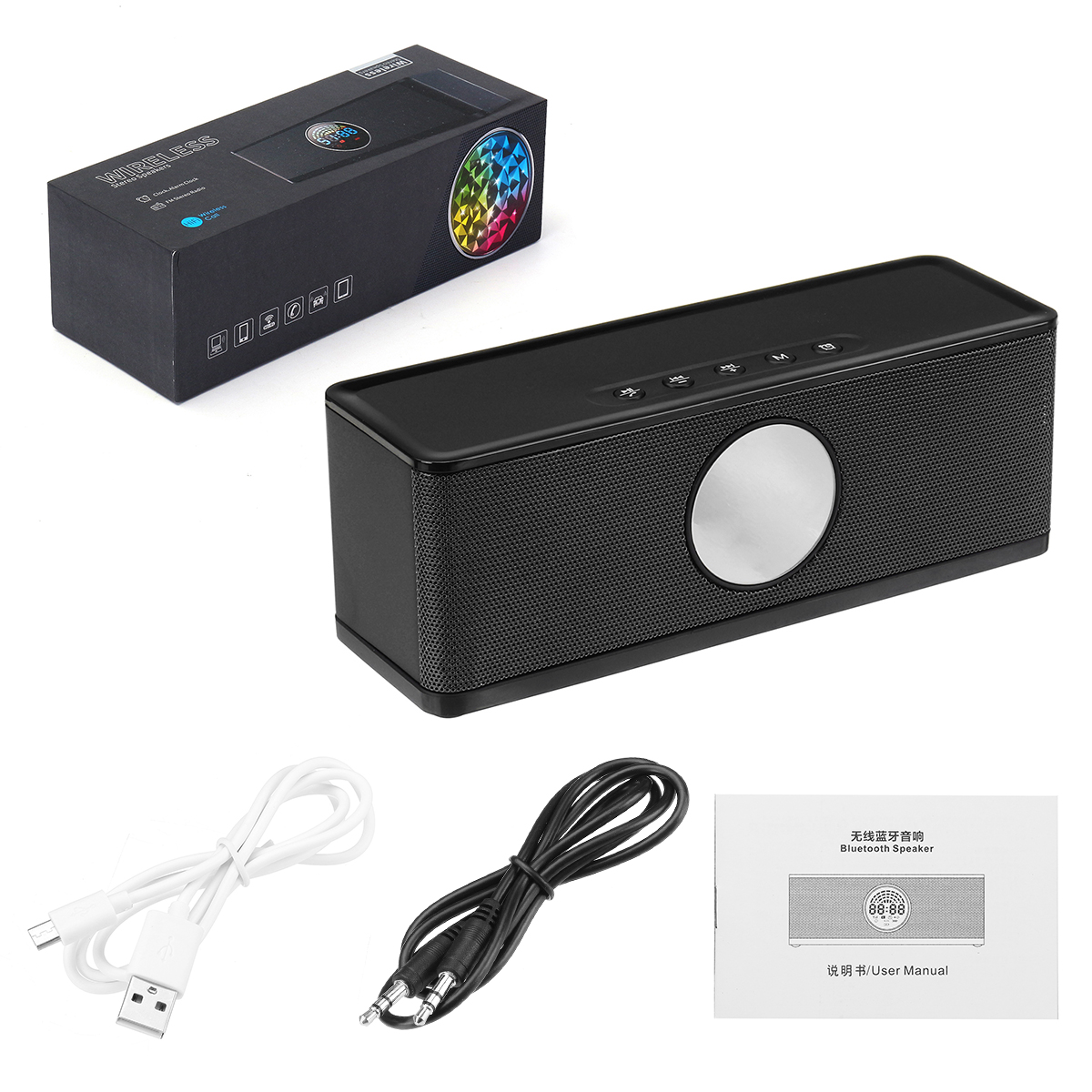 10W-HiFi-Wireless-Bluetooth-Speaker-LED-Display-Dual-Alarm-Clock-FM-Radio-TF-Card-Speaker-with-Mic-1350922