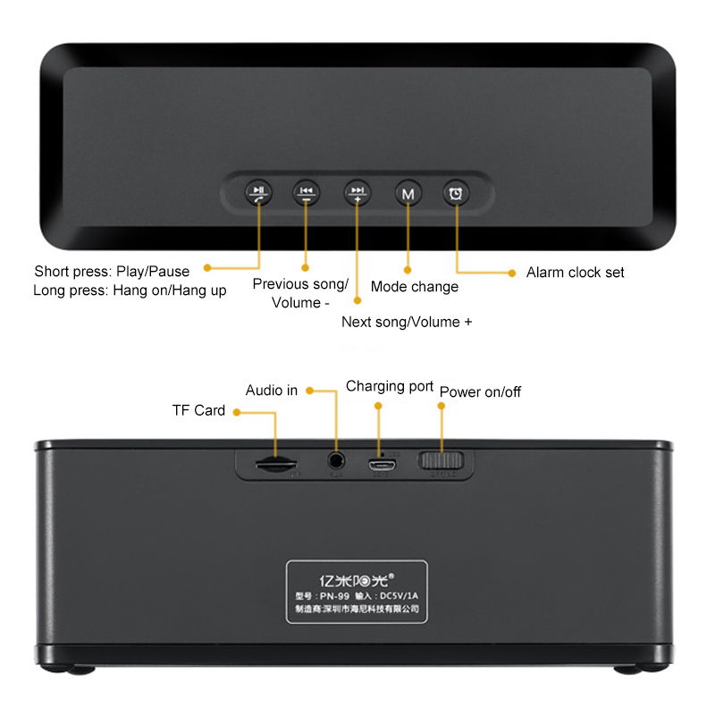 10W-HiFi-Wireless-Bluetooth-Speaker-LED-Display-Dual-Alarm-Clock-FM-Radio-TF-Card-Speaker-with-Mic-1350922