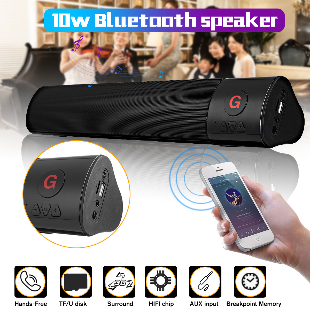 10W-Smart-Bluetooth-Speaker-Wireless-Portable-Stereo-HIFI-Soundbar-Handsfree-FM-Radio-AUX-With-Mic-1385306