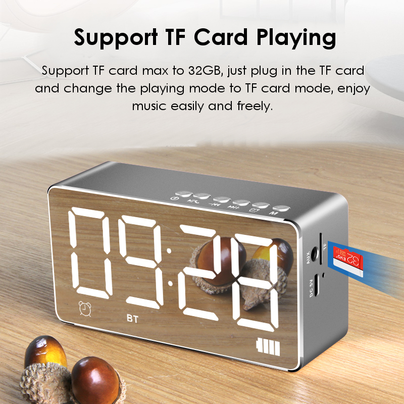 Bakeeytrade-Q9-2000mAh-LED-Display-Alarm-Clock-TF-Card-AUX-FM-Radio-Bluetooth-Speaker-With-Mic-1247797