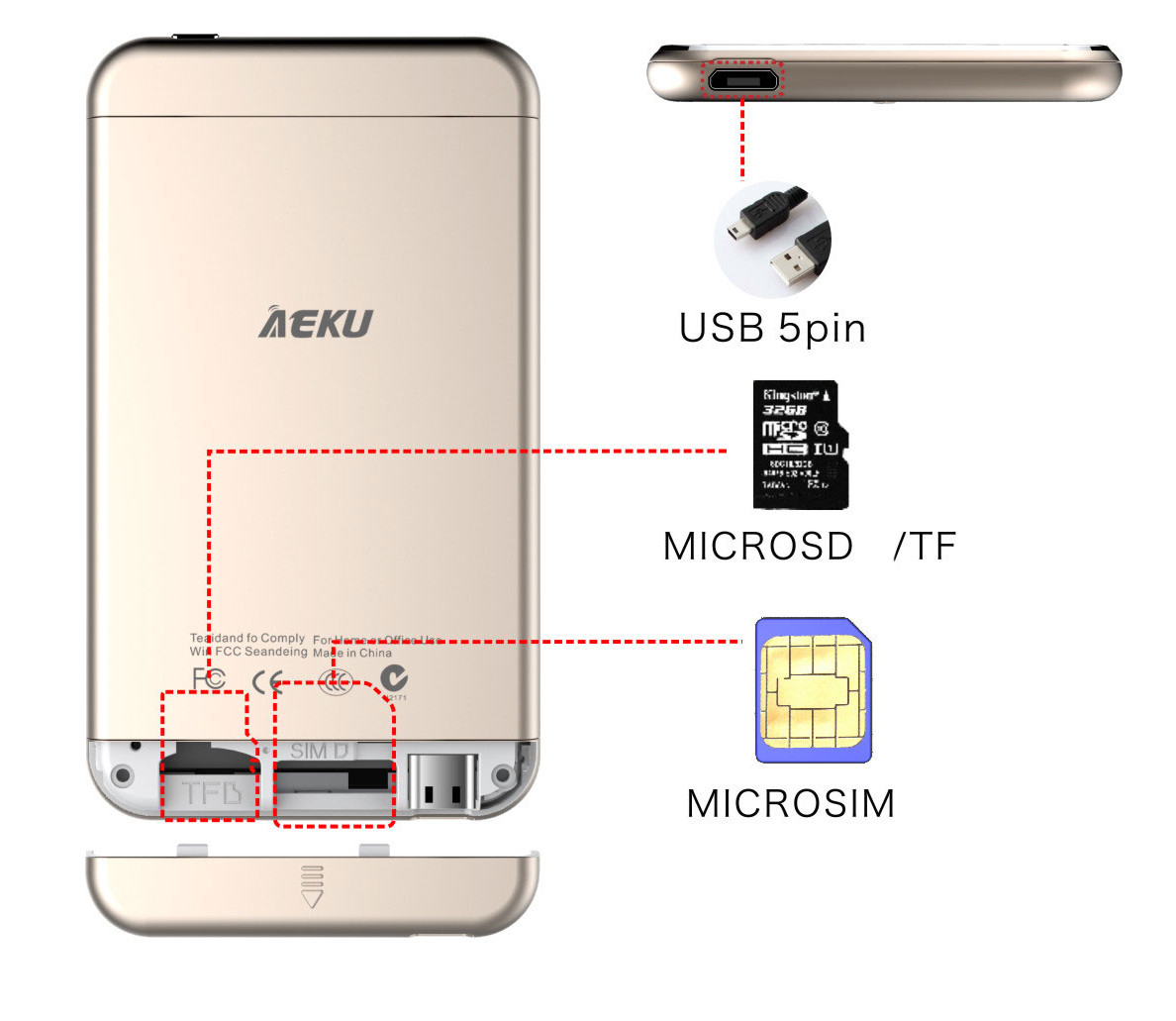 AEKU-I9-154-Inch-TFT-420mAh-Bluetooth-Vibration-Long-Standby-Ultra-Thin-Mini-Card-Feature-Phone-1183442