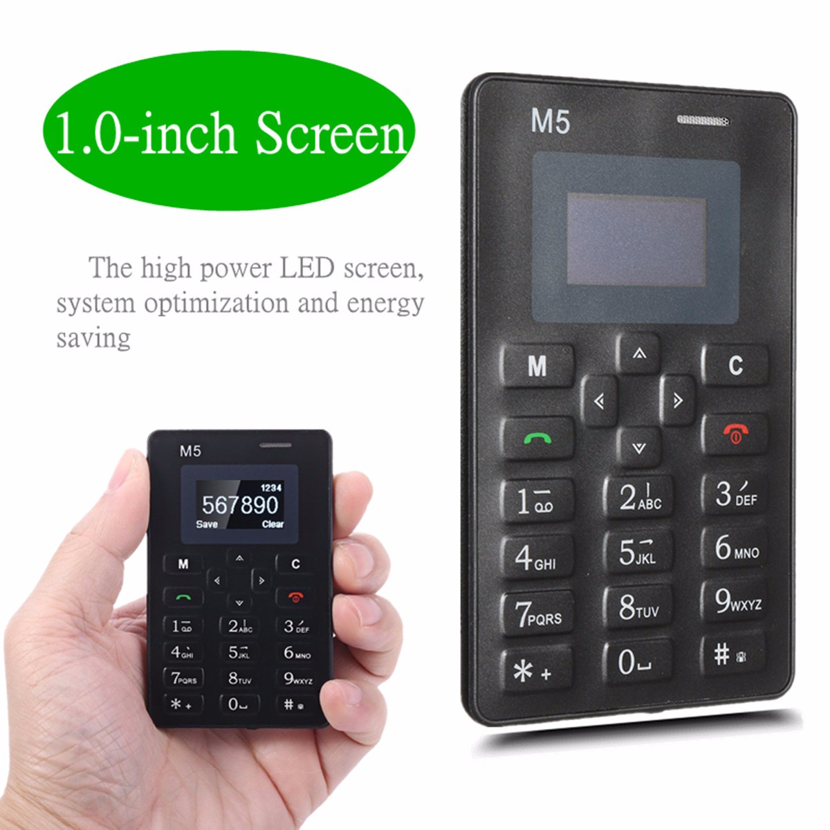 AIEK-M5-48mm-10-Inch-Ultra-Thin-Card-Mini-Pocket-Mobile-Phone-1136437