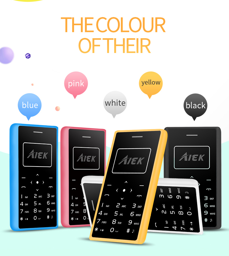 Aiek-X7-096-Inch-320mAh-LED-Torch-48mm-Thickness-Mini-Card-Mobile-Phone-1129861