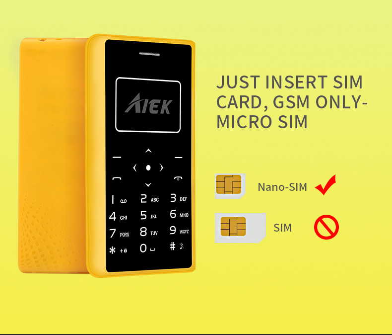 Aiek-X7-096-Inch-320mAh-LED-Torch-48mm-Thickness-Mini-Card-Mobile-Phone-1129861