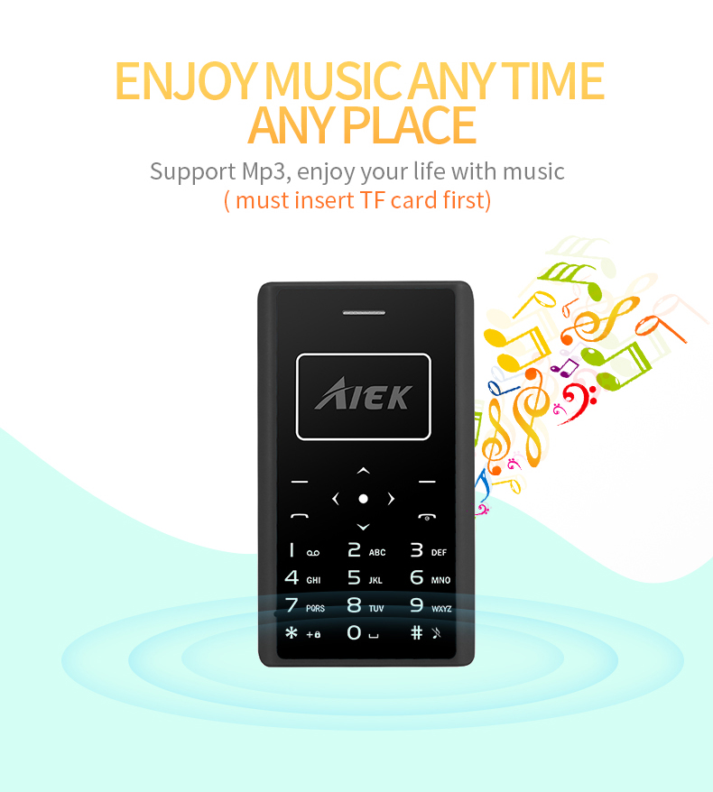 Aiek-X7-096-Inch-320mAh-LED-Torch-48mm-Thickness-Mini-Card-Mobile-Phone-1129861