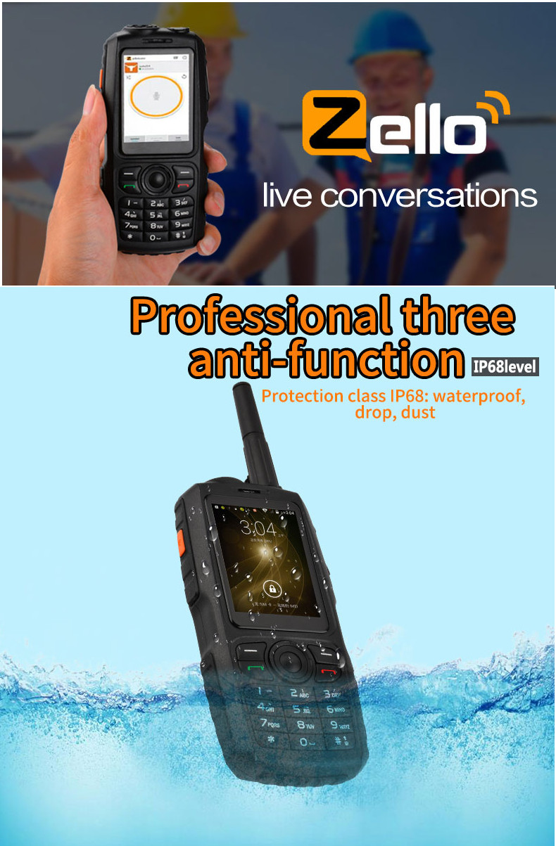 A17-3G-Network-WIFI-2800mAh-IP68-Waterproof-Intercom-Zello-PTT-Android-GPS-Bluetooth-Feature-Phone-1344507