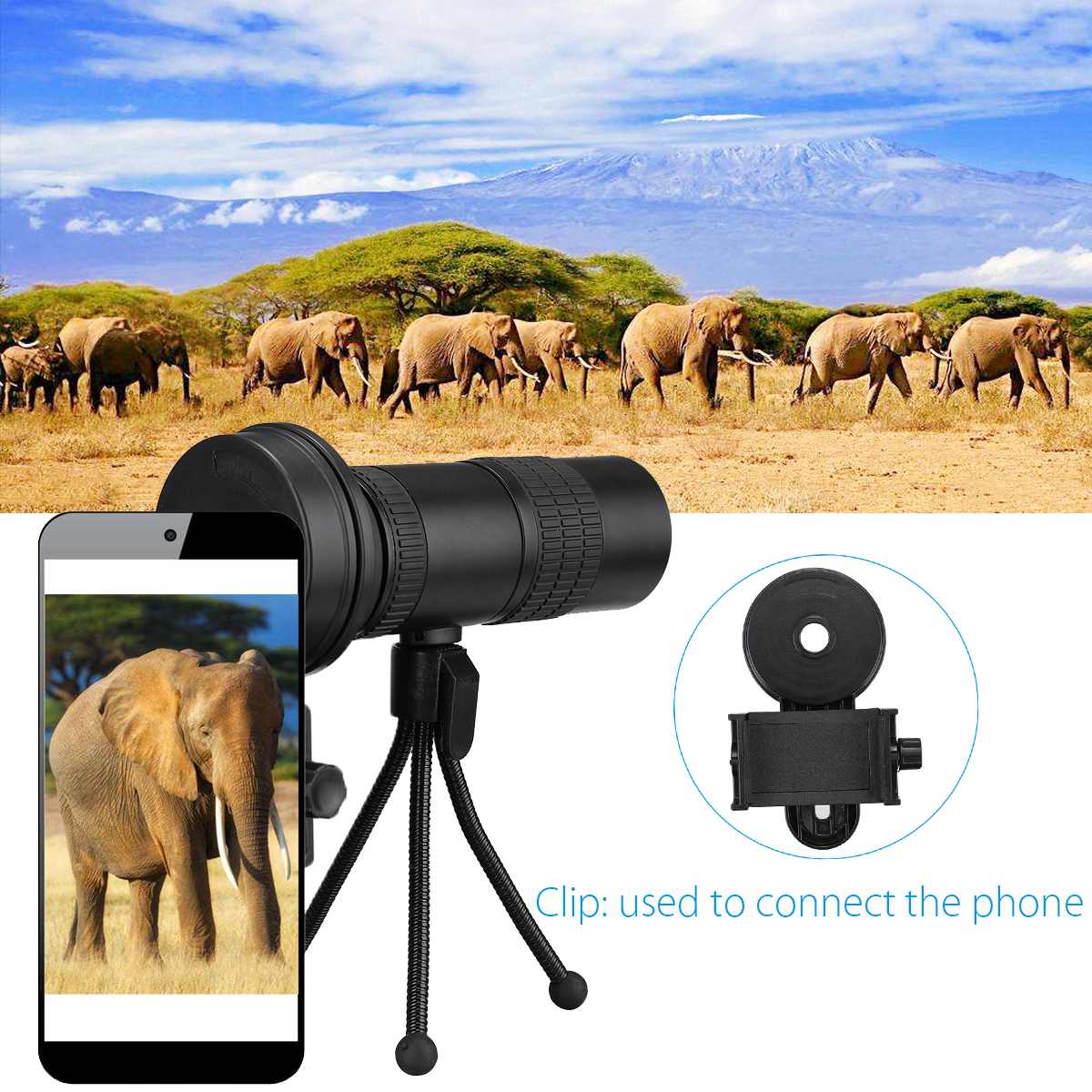 10-30x-Telephoto-Telescope-Monocular-Camera-Lens-Cell-Phone-Clip-Tripod-Stand-1202418