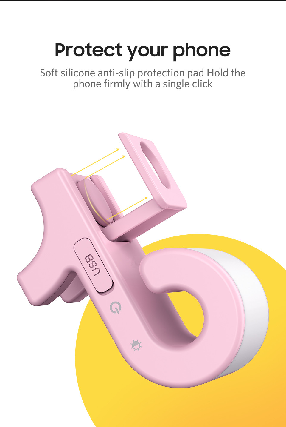 Bakeey-Live-Broadcast-Fill-Light-Selfie-Light-Flash-Phone-Holder-with-3-Levels-Brightness-for-Phone-1370692