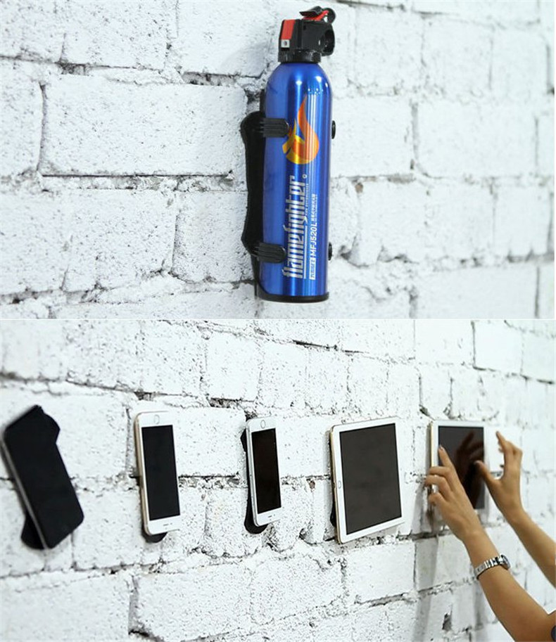 2-Pcs-Upgraded-Dual-Slots-Fixed-Adjustable-Powerful-Sticky-Anti-slip-Gel-Pad-Wall-Stand-Phone-Holder-1292289