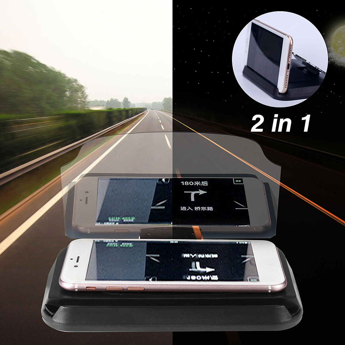 2-in-1-HUD-Head-Up-Display-Navigation-Car-GPS-Phone-Mount-Bracket-Holder-for-iPhone-Samsung-Xiaomi-1208957
