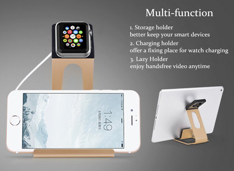 2-in-1-Multi-function-Charging-Holder-Aluminum-Alloy-Phone-Stand-for-iPhone-iPad-iwatch-Xiaomi-1195634