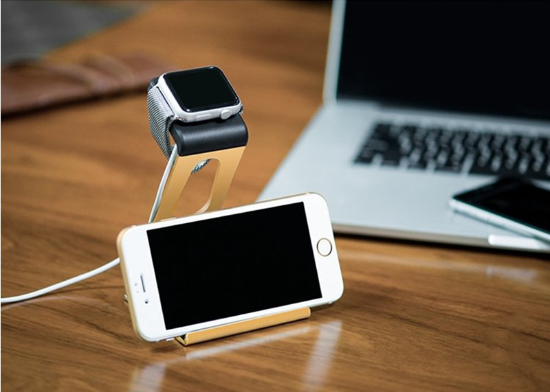 2-in-1-Multi-function-Charging-Holder-Aluminum-Alloy-Phone-Stand-for-iPhone-iPad-iwatch-Xiaomi-1195634