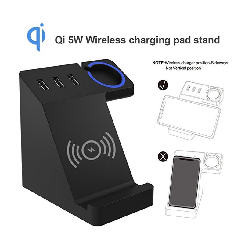 Bakeey-3-USB-Ports-Qi-Wireless-Charging-Desktop-Phone-Holder-Stand-for-Cell-Phone-Tablet-Apple-Watch-1283774