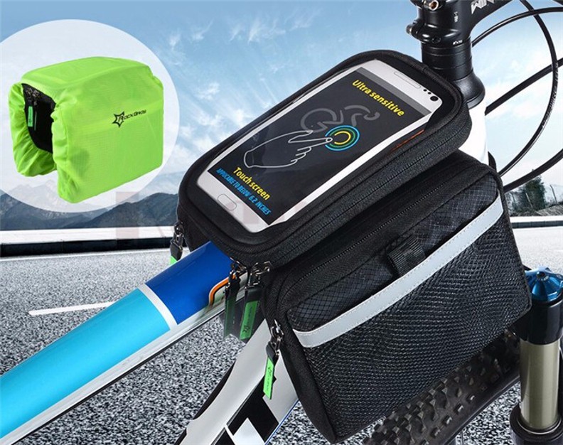 ROCKBROS-Bicycle-Rain-Cover-Touch-Screen-Waterproof-Bike-Frame-Phone-Bag-1081840