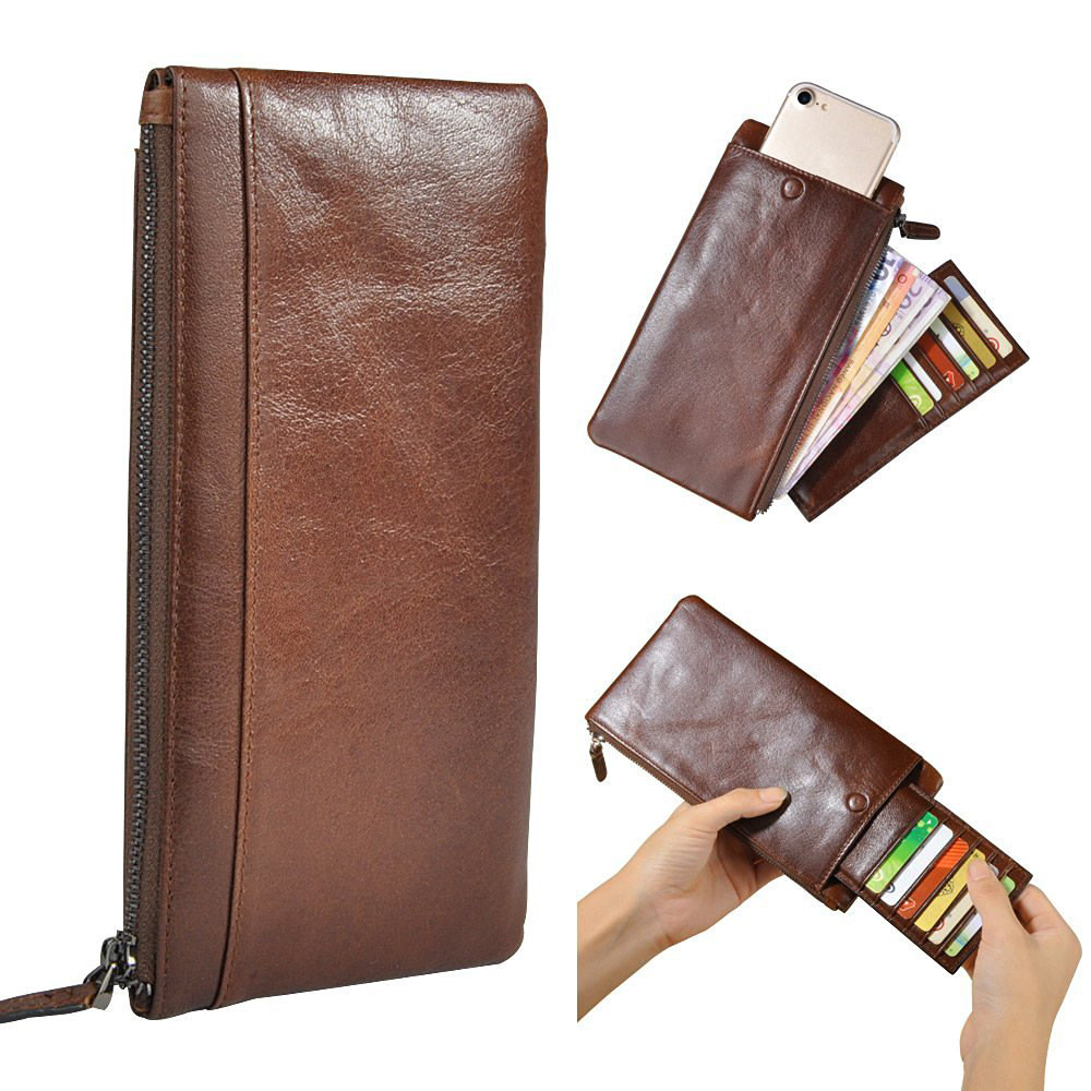 CaseMe-Simple-Vertical-Zipper-Multifunctional-Card-Slots-Wallet-Bag-For-55-Inch-Smartphone-1105032