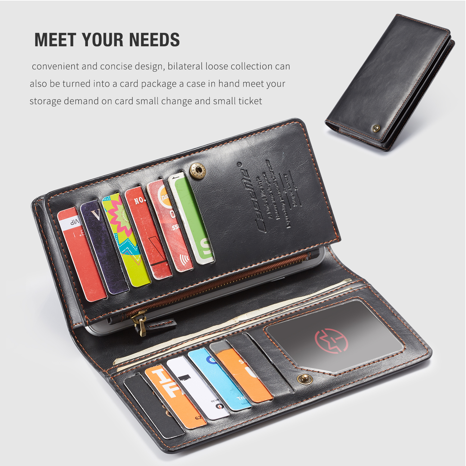 Caseme-40quot-65quot-Smart-Phone-Universal-Zipper-Wallet-Cash-Pockets-Multiple-Card-Slots-Phone-Clip-1350583