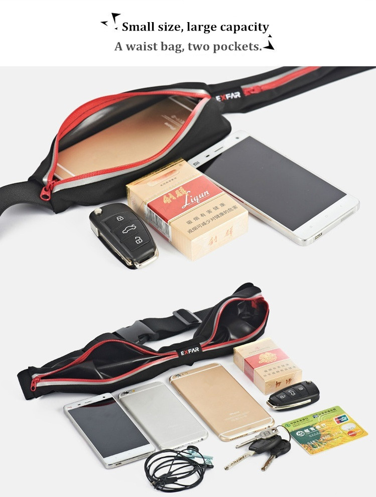 EXFAR-Waterproof-Belt-Sports-Waist-Bag-Storage-Bag-for-Under-6-inch-Smartphone-Headphone-1042059