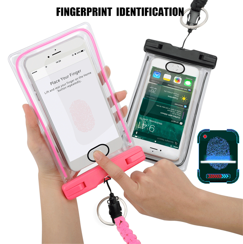 Fingerprint-Identification-Unlock-Luminous-Edge-IPX8-Waterproof-Phone-Bag-for-Phone-Under-6-Inches-1188606