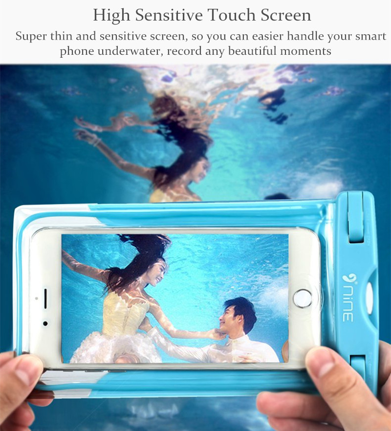 NINE-Waterproof-Fingerprint-Touch-Screen-Fluorescence-Phone-Bag-Case-for-Phone-under-55-Inch-1195520
