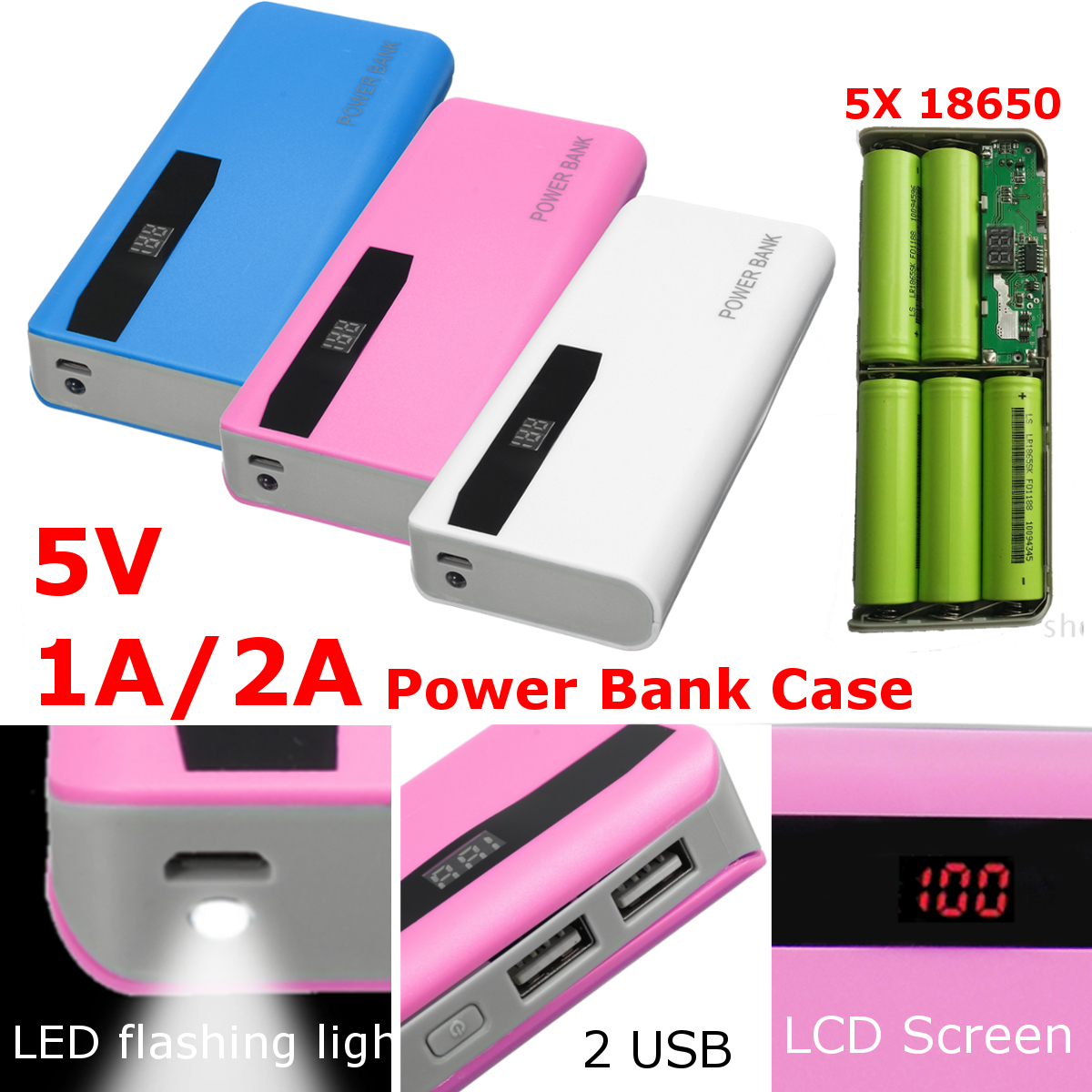 5V-21A-3-USB-5X-18650-Mobile-Power-Bank-Case-Battery-Charger-Pack-Box-Kit-1260768