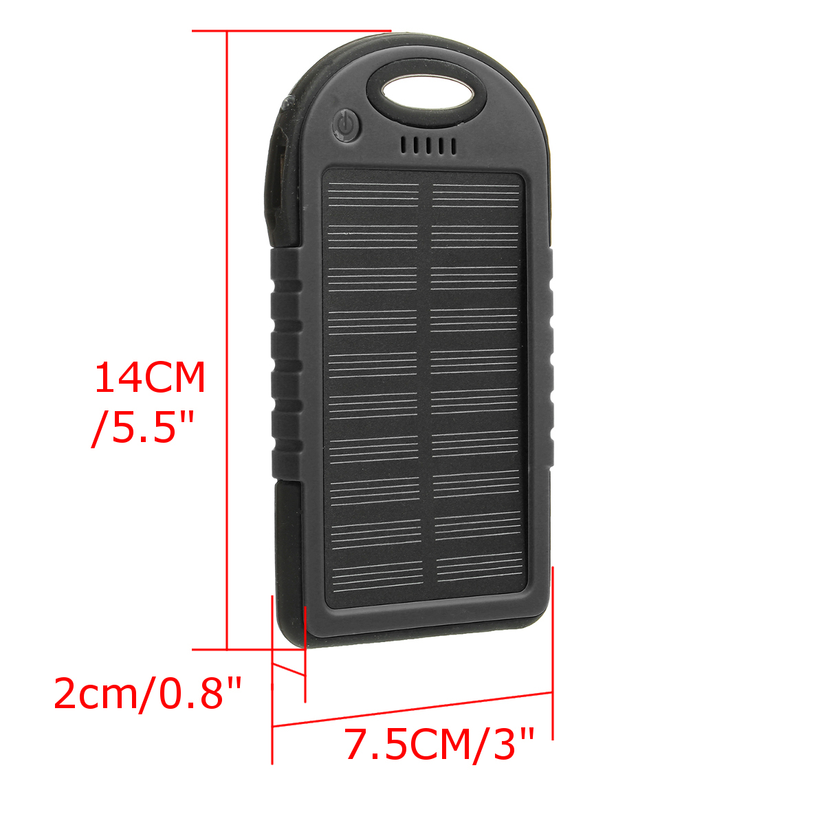 Bakeey-5000mAh-Dual-USB-Solar-Energy-Camping-Flashlight-Battery-Case-Power-Bank-Box-1247649