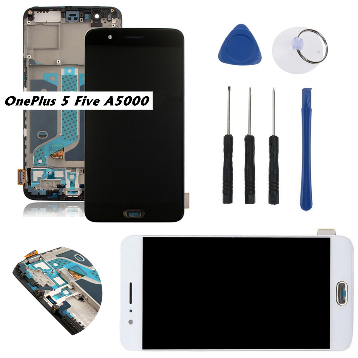 LCD-Display--Touch-Screen-Digitizer-Assembly-Replacement-With-Frame-for-Oneplus-5-A5000-1370661