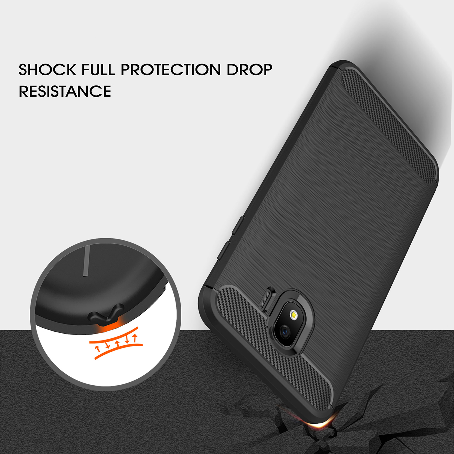 Bakeey-Carbon-Fiber-Heat-Dissipation-Soft-TPU-Protective-Case-for-Samsung-Galaxy-J4-2018-EU-Version-1312378