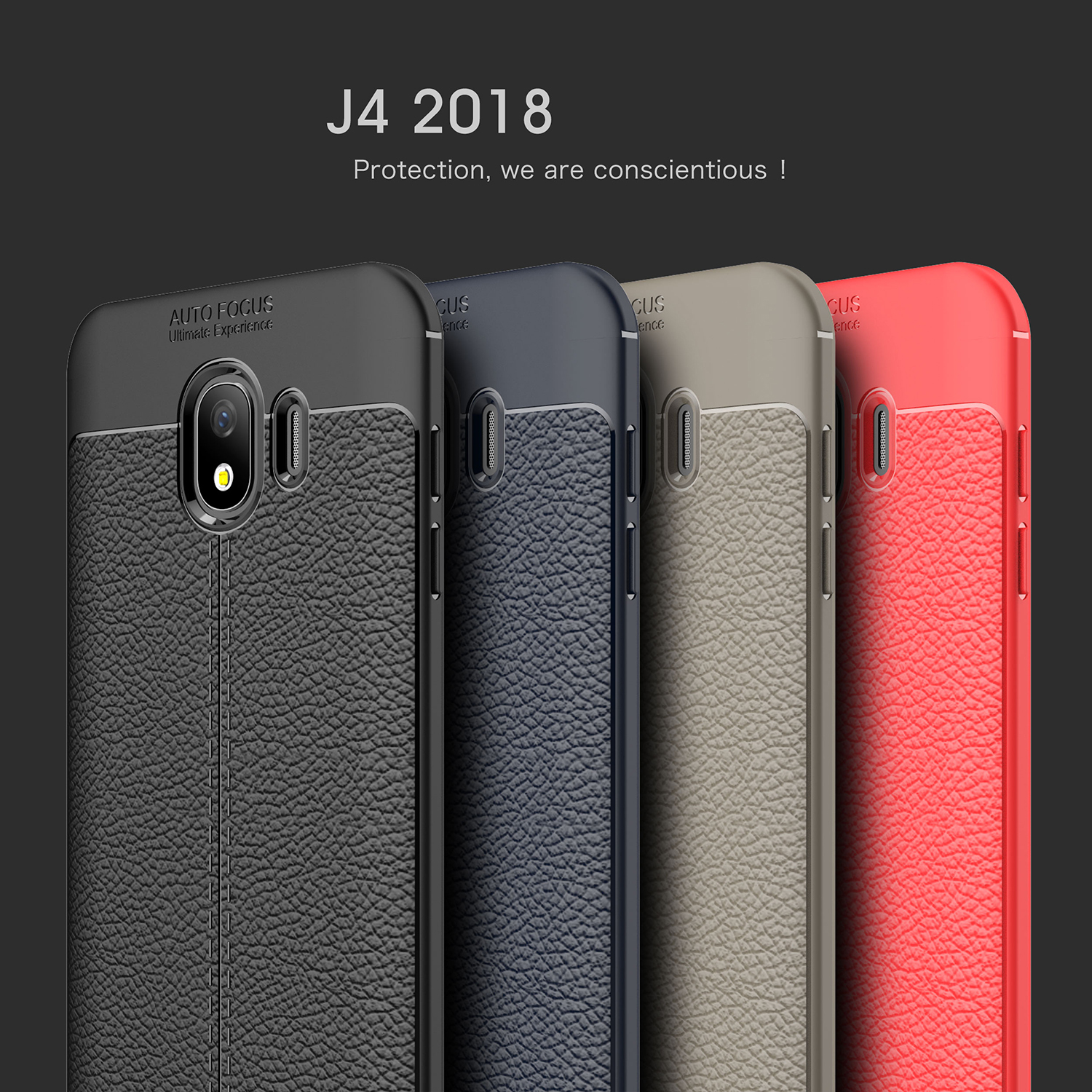 Bakeey-Litchi-Leather-Soft-TPU-Protective-Case-for-Samsung-Galaxy-J4-2018-EU-Version-1312875