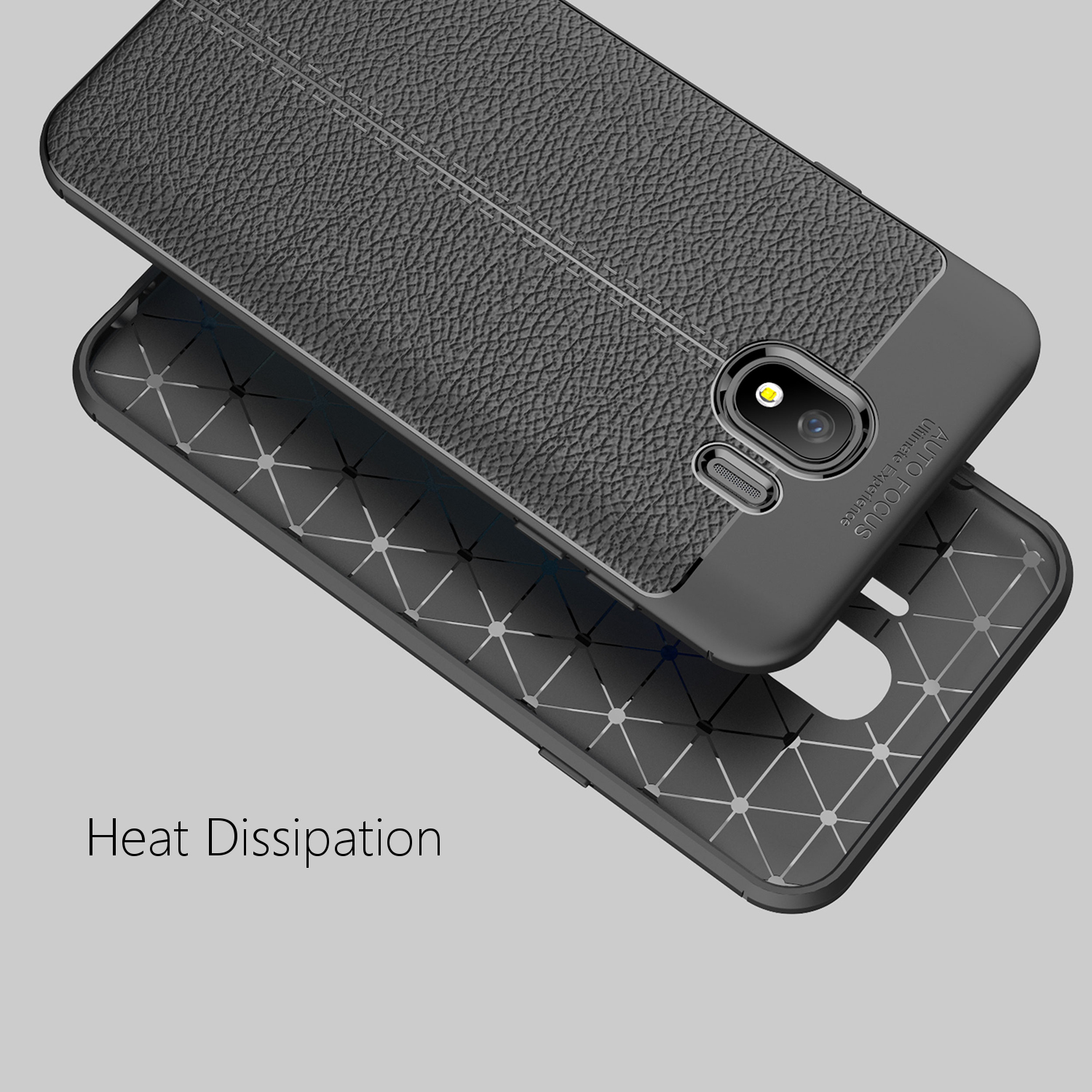 Bakeey-Litchi-Leather-Soft-TPU-Protective-Case-for-Samsung-Galaxy-J4-2018-EU-Version-1312875