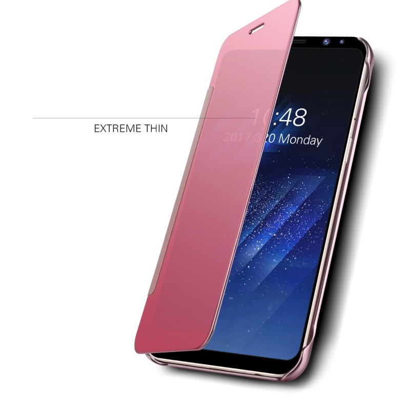 Bakeey-Smart-Sleep-Window-View-Electroplating-Acrylic-Mirror-PC-Case-For-Samsung-Galaxy-S8-58quot-1158532