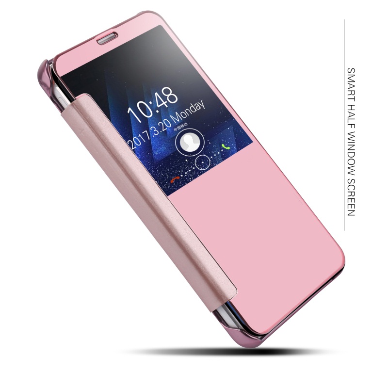 Bakeey-Smart-Sleep-Window-View-Electroplating-Acrylic-Mirror-PC-Case-For-Samsung-Galaxy-S8-58quot-1158532