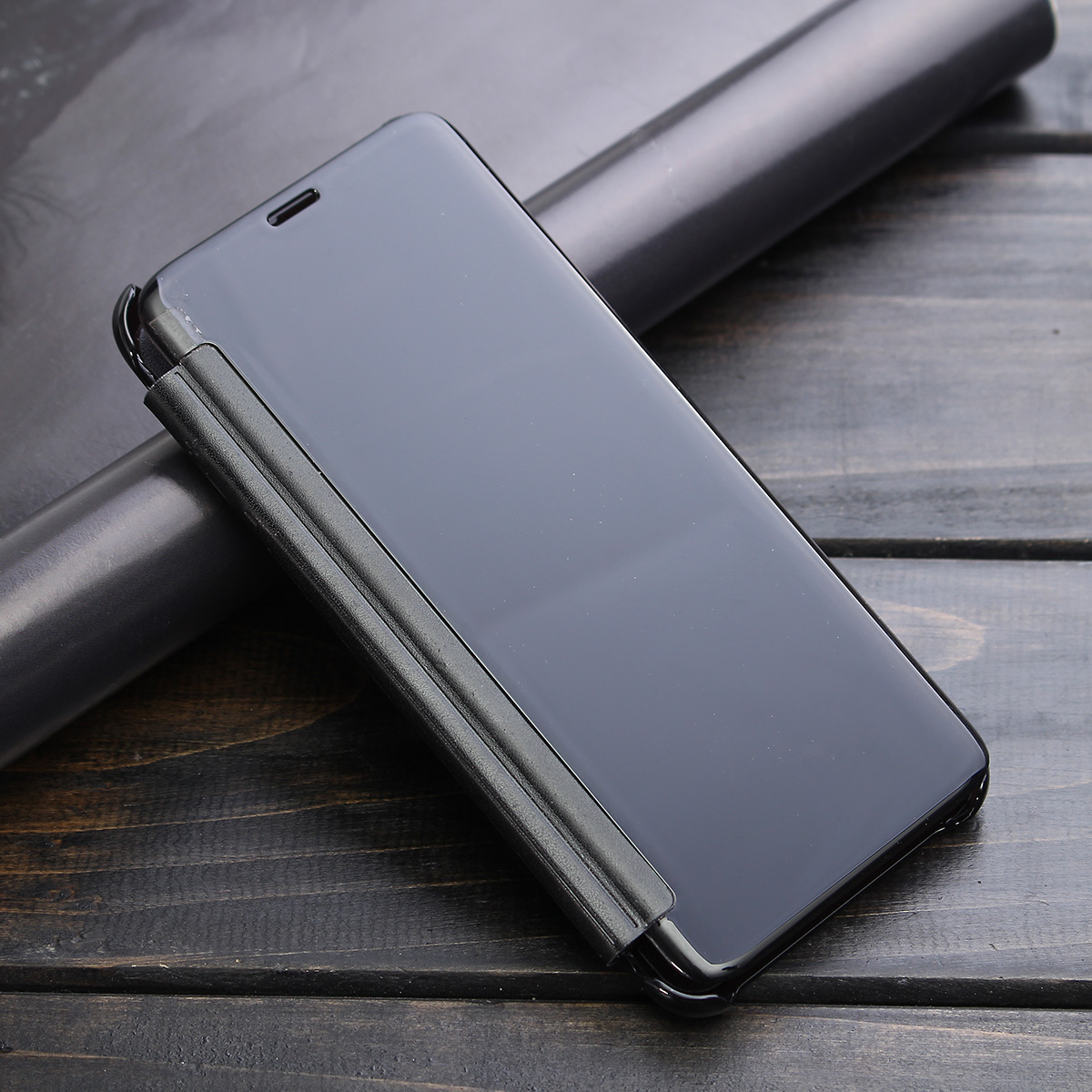 Bakeey-Smart-Sleep-Window-View-Electroplating-Acrylic-Mirror-PC-Case-For-Samsung-Galaxy-S8-58quot-1158532