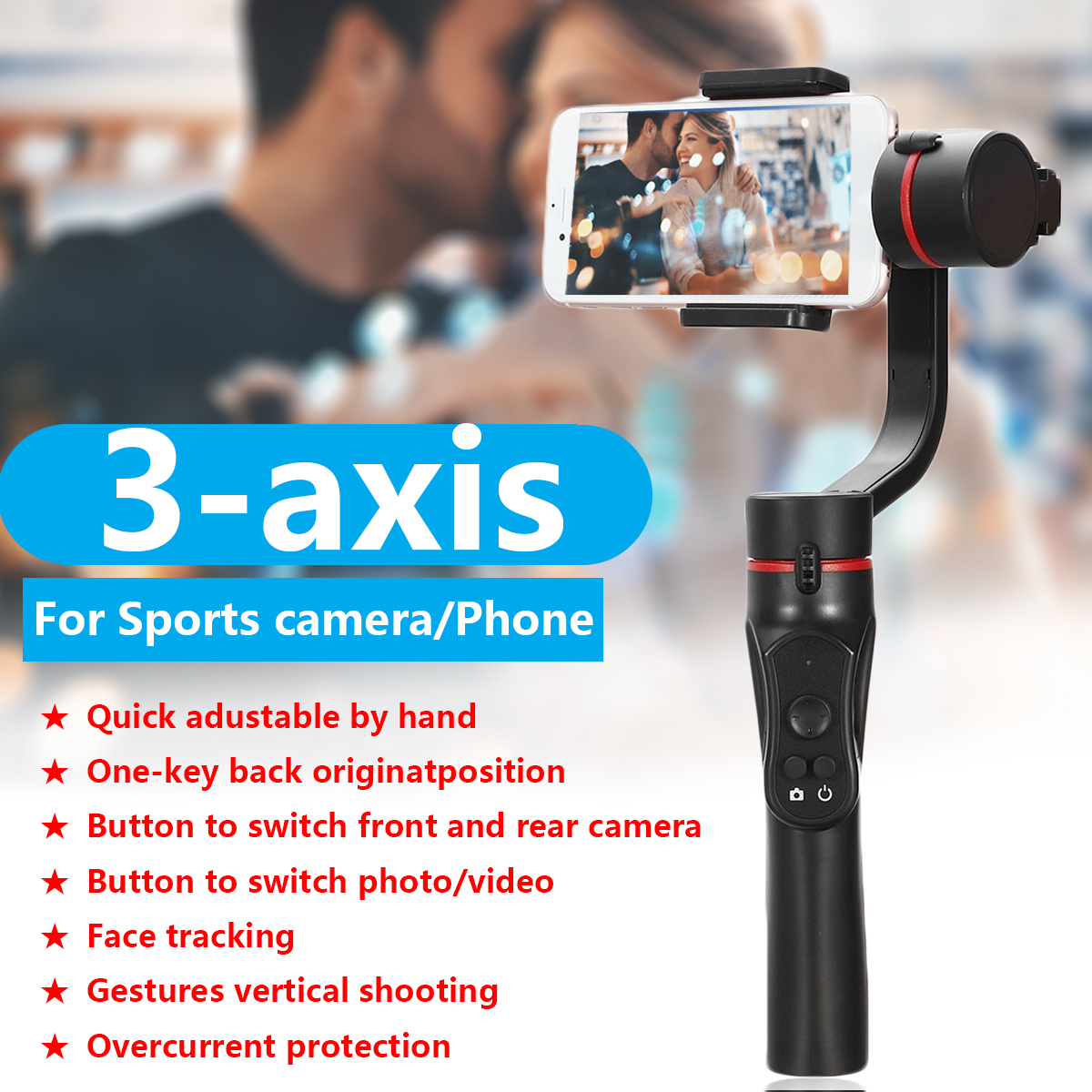 3-Axis-Gimbal-Action-Camera-Handheld-Bluetooth-Stabilizer-Multi-angle-Rotation-With-Clip-Holder-for--1415407