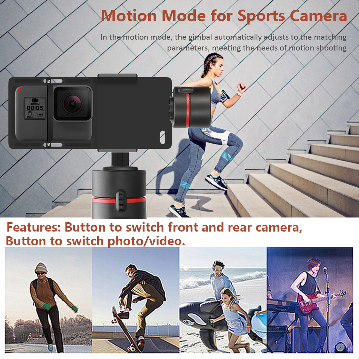 3-Axis-Gimbal-Action-Camera-Handheld-Bluetooth-Stabilizer-Multi-angle-Rotation-With-Clip-Holder-for--1415407