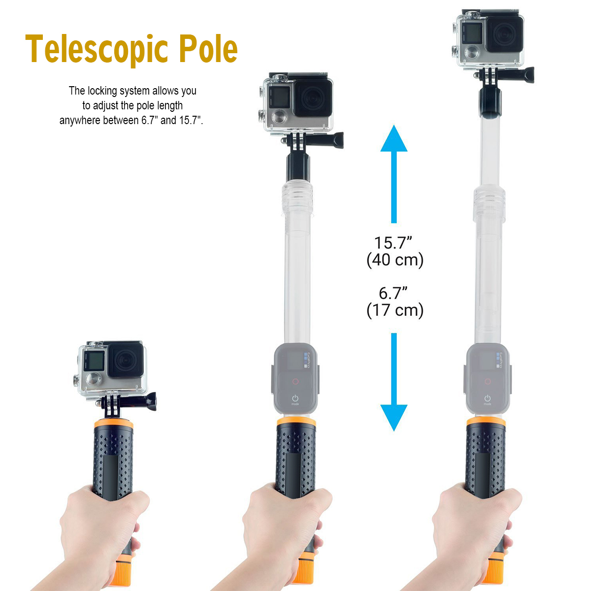 67-157-Waterproof-Selfie-Stick-for-GoPro-Extendable-Transparent-Floaty-Pole-Telescoping-Grip-1329957