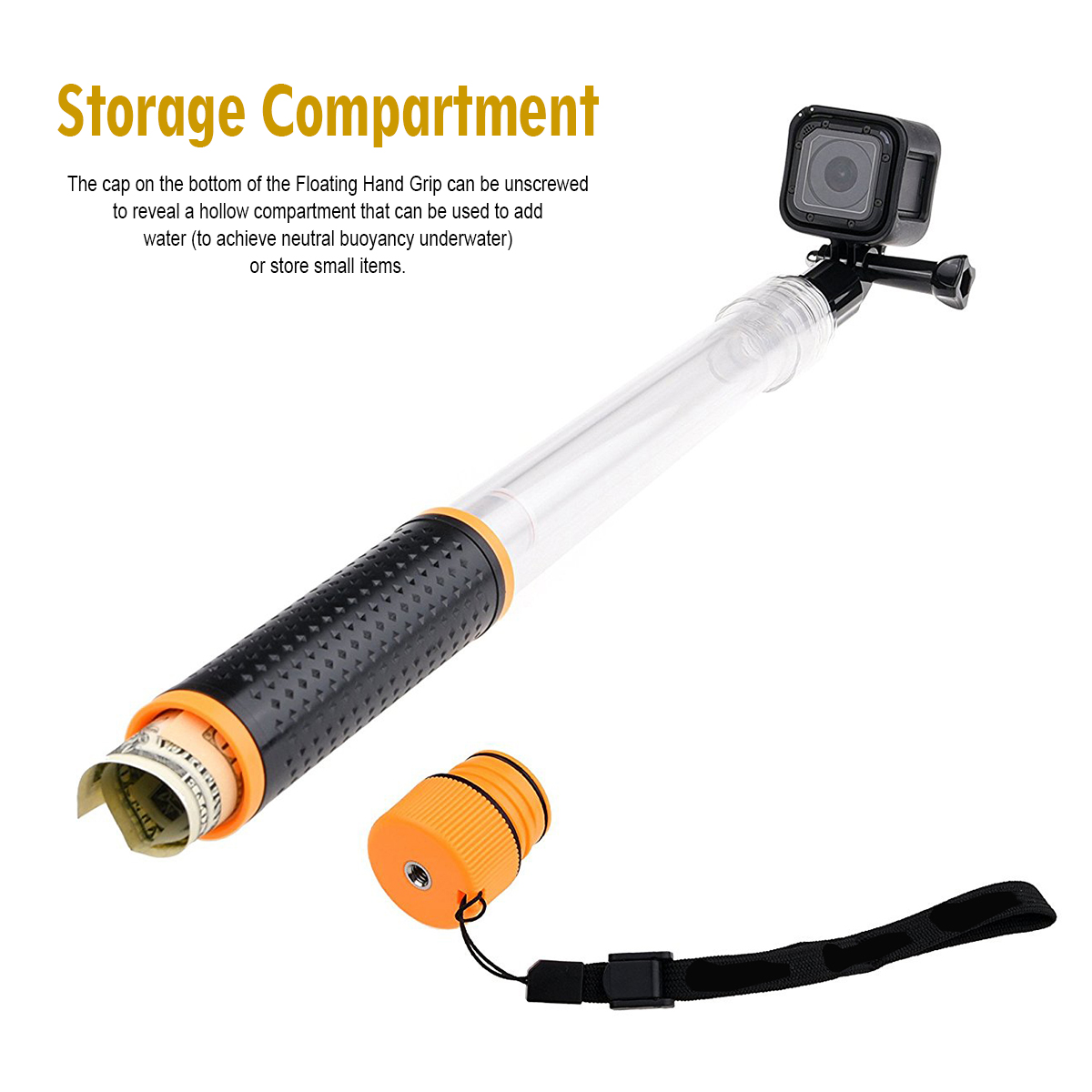 67-157-Waterproof-Selfie-Stick-for-GoPro-Extendable-Transparent-Floaty-Pole-Telescoping-Grip-1329957