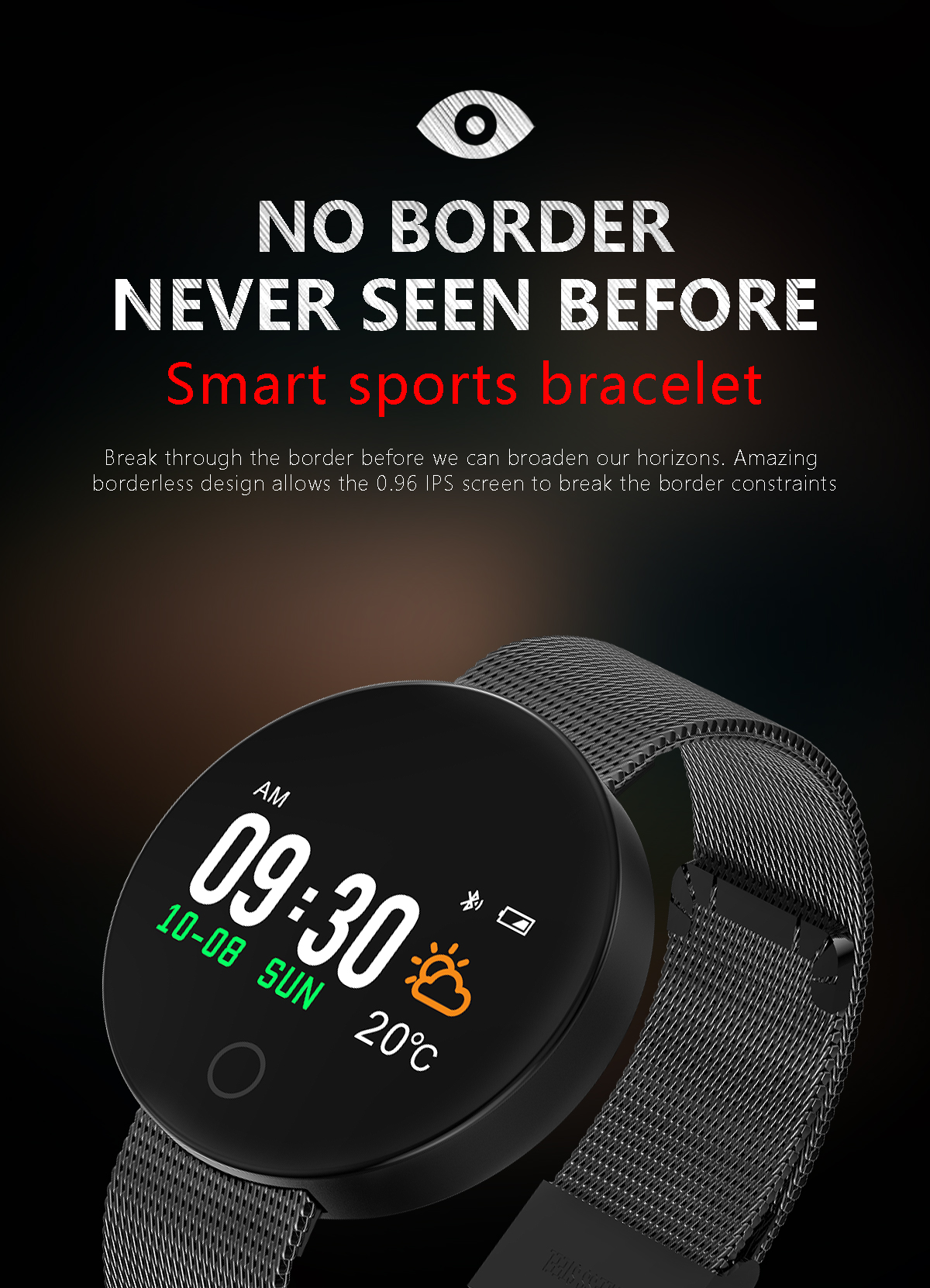 Bakeey-007Pro-096inch-Blood-Pressure-Heart-Rate-Monitor-Multi-mode-Sport-Bluetooth-Smart-Writstband-1234160