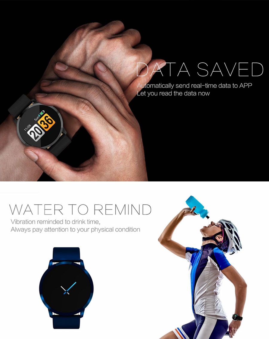 Newwear-Q8-Stainless-Steel-095-inch-OLED-Color-Screen-Blood-Pressure-Heart-Rate-Smart-Watch-1296662