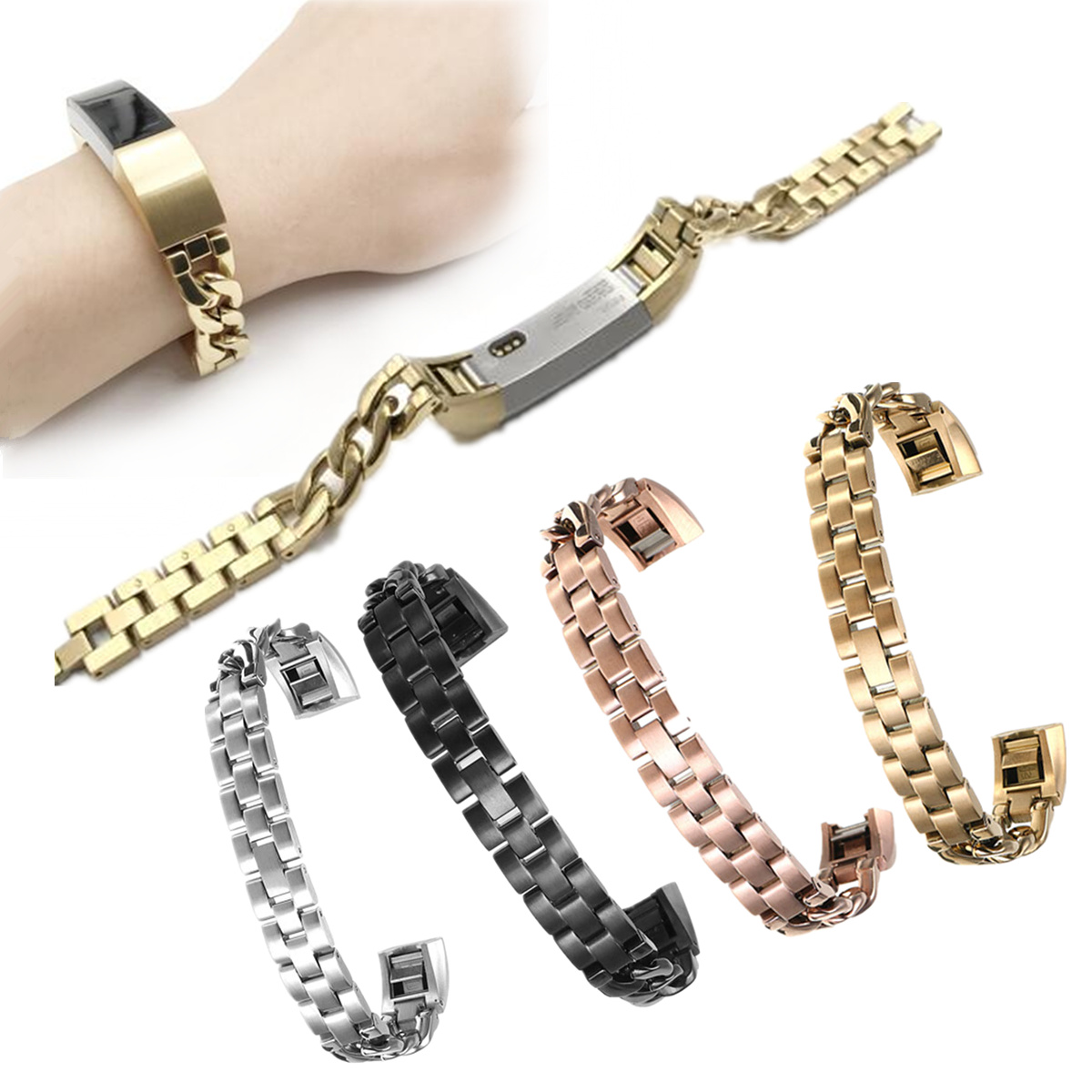 Steel-Watch-Bands-Chain-Strap-Belt-Buckle-Replacement-For-Fitbit-Alta-Tracker-Band-1184713