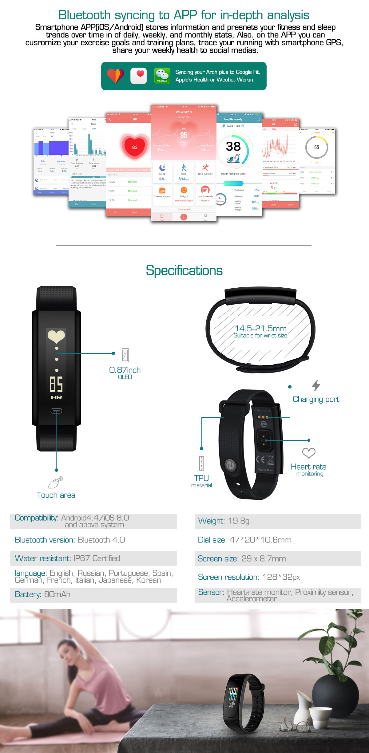 Zeblaze-Arch-Plus-Fitness-Tracker-Dynamic-Heart-Rate-IP67-Waterproof-Stopwatch-BT-40-Smart-Watch-1359786