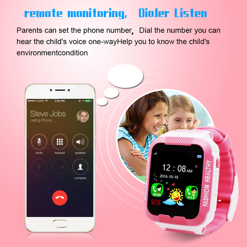 Bakeey-154inch-Touch-Screen-LBS-Location-Remote-Monitor-Phone-Call-SOS-Camera-Kids-Smart-Watch-1319528