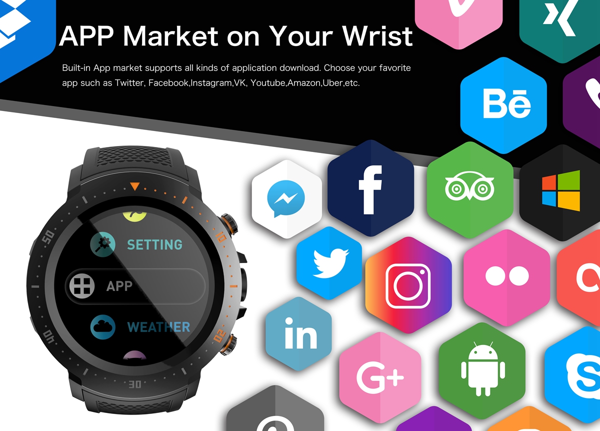 Bakeey-A4-4G-139-AMOLED-GPSBDS-WIFI-IP67-Customized-Watch-Face-Android-71-APP-Market-Smart-Watch-1383758