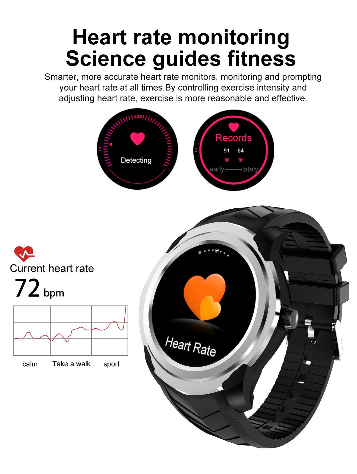 Bakeey-C1-13inch-512MB-8GB-GPS-Heart-Rate-Monitor-Pedometer-Bluetooth-Smart-Watch-For-iPhone-X-88P-1325340