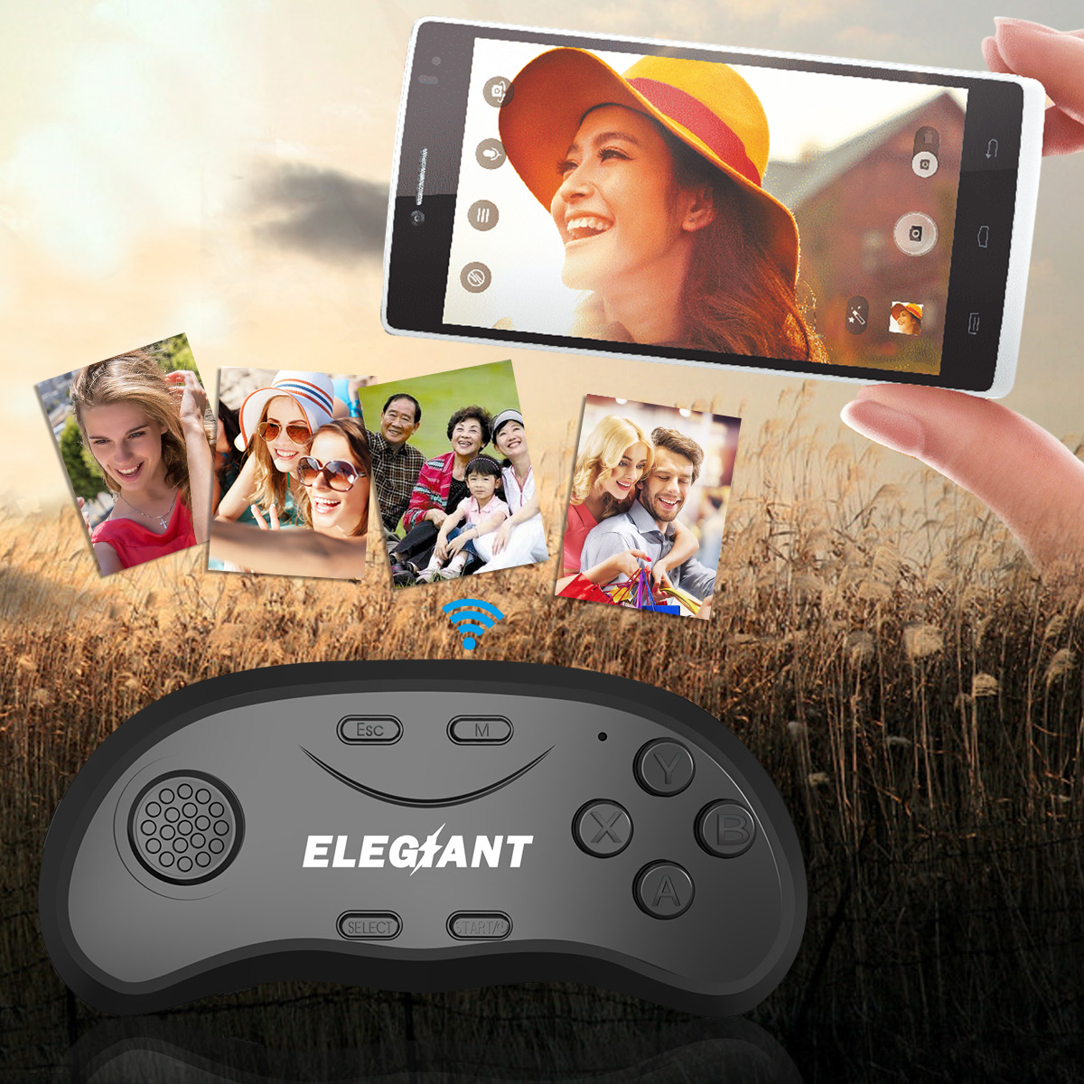 ELEGIANT-2-Generation-Bluetooth-30-VR-Glasses-Remote-Control-Gamepad-For-Android-IOS-PC-1127621