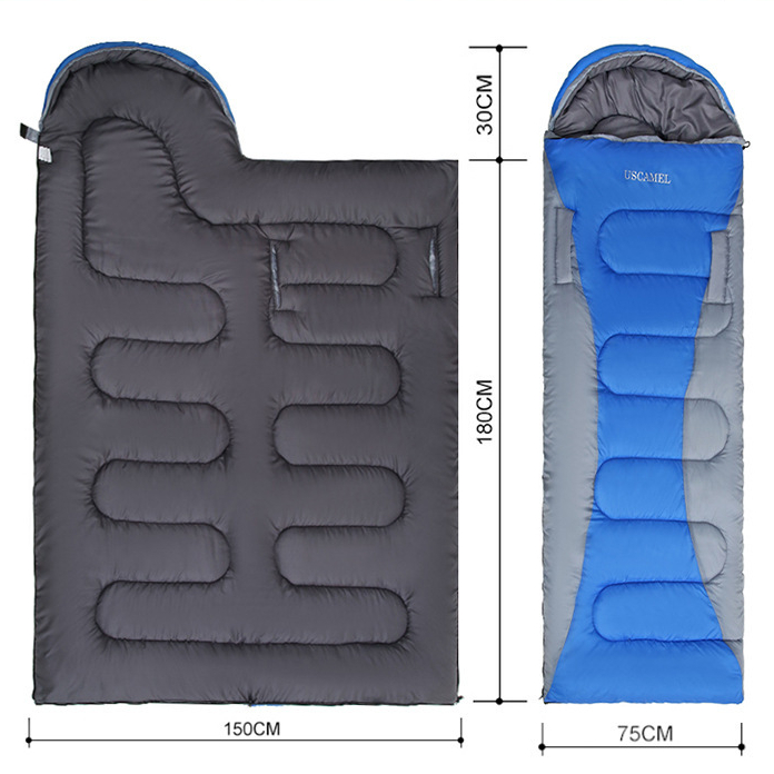 15kg-Polyester-Side-Open-Single-Sleeping-Bag-Portable-Ultra-light-Outdoor-Camping-Bedding-1216975