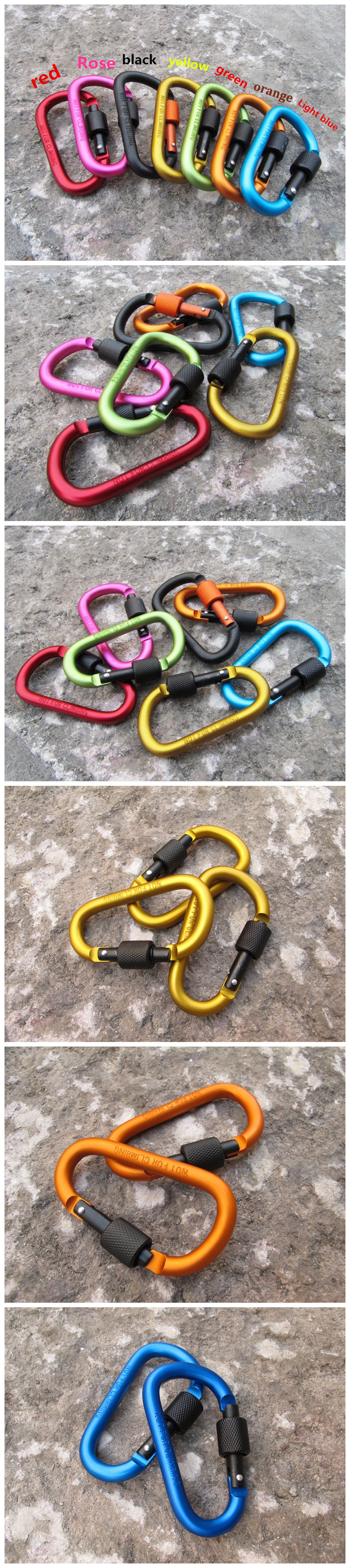 1-PCS-8CM-Locking-D-Shape-Buckle-Quickdraw-Extender-Aluminum-Keychain-Metal-Buckle-Hanging-Nut-1080448