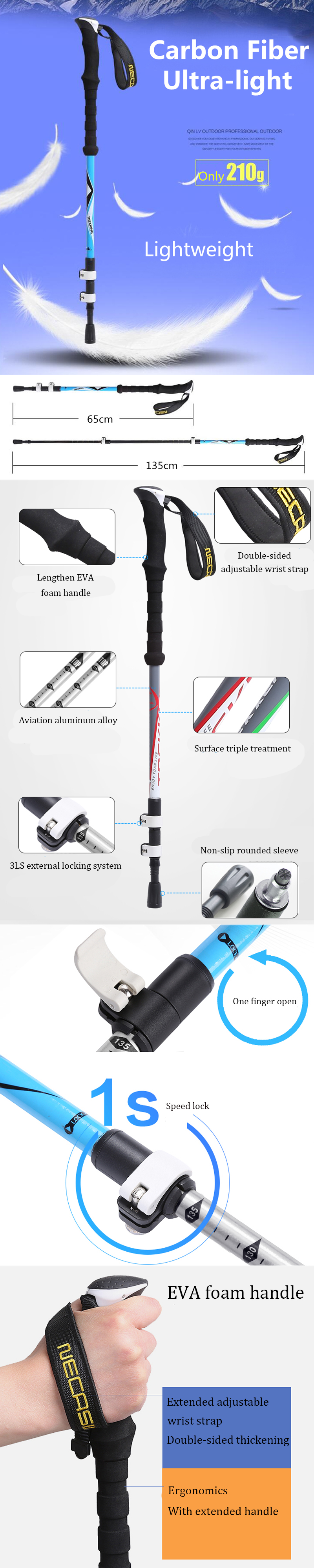 135cm-Outdoor-Mountaineering-Walking-Stick-Folding-Trekking-Pole-Climbing-Crutch-Alpenstock-Camping--1439170