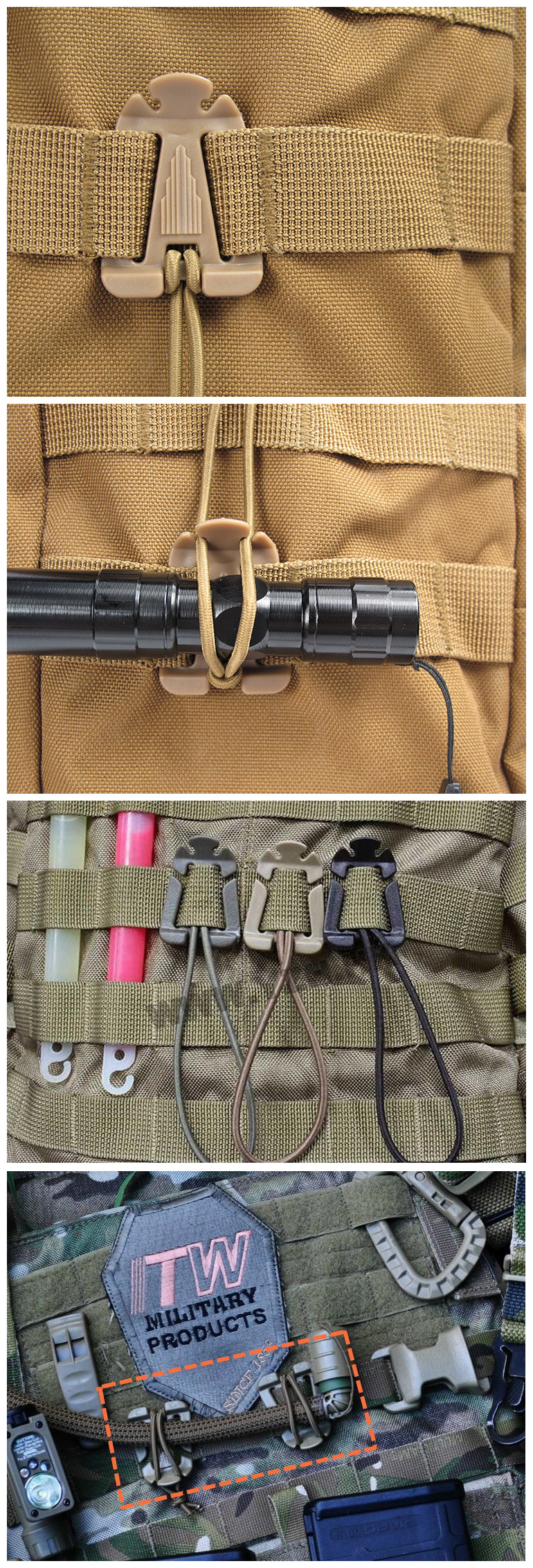 IPRee-Elastic-String-Clip-Molle-Attaching-Clamp-Retaining-Clip-Money-Clip-On-Buckle-Outdoor-Camping--1059206